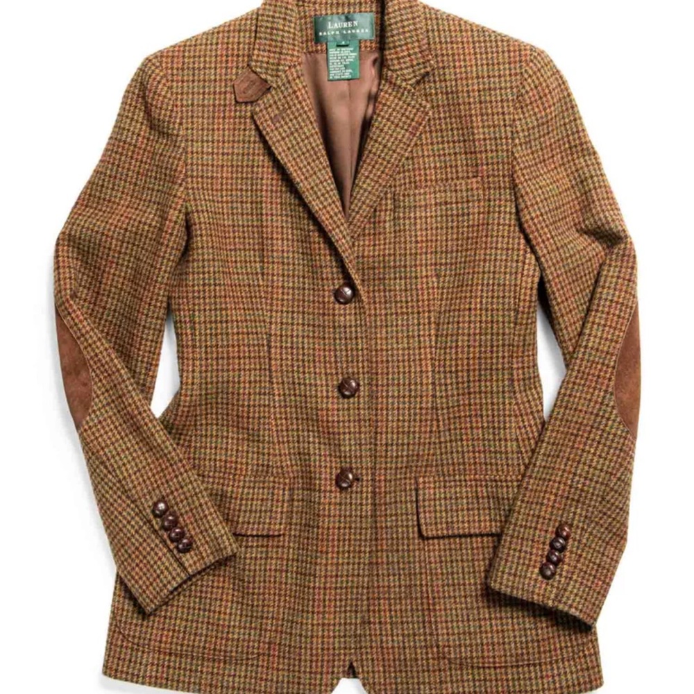 Ralph Lauren Tan Checkered Blazer